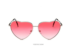 Retro Big Heart Sunglasses Women