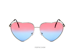 Retro Big Heart Sunglasses Women