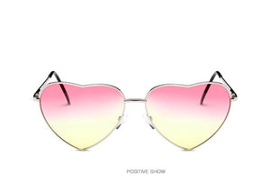 Retro Big Heart Sunglasses Women