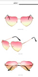 Retro Big Heart Sunglasses Women