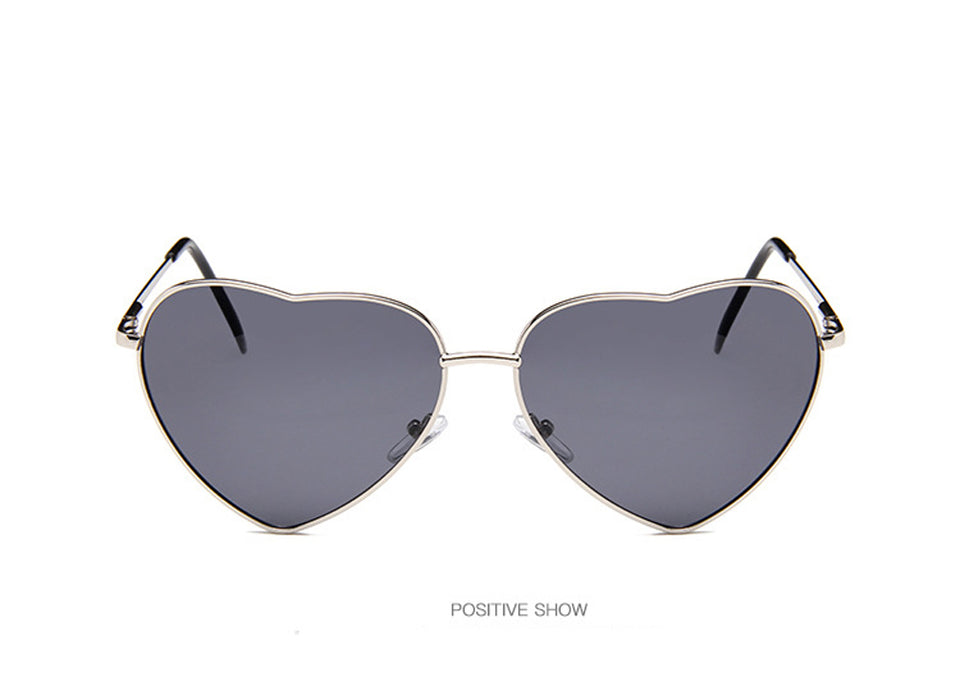 Retro Big Heart Sunglasses Women