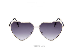 Retro Big Heart Sunglasses Women