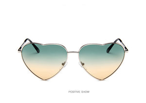 Retro Big Heart Sunglasses Women