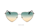 Retro Big Heart Sunglasses Women