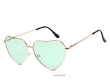 Retro Big Heart Sunglasses Women