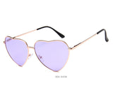 Retro Big Heart Sunglasses Women