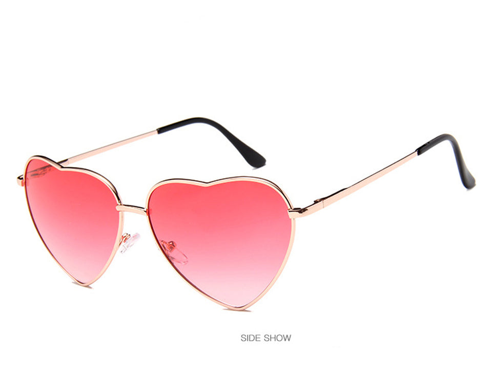 Retro Big Heart Sunglasses Women