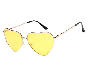 Retro Big Heart Sunglasses Women