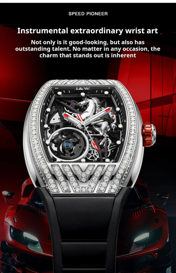 High-End Fashion Skeleton Mechanical Watch