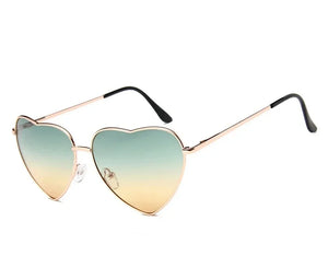 Retro Big Heart Sunglasses Women