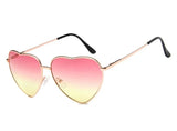 Retro Big Heart Sunglasses Women