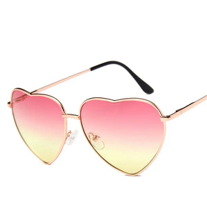 Retro Big Heart Sunglasses Women