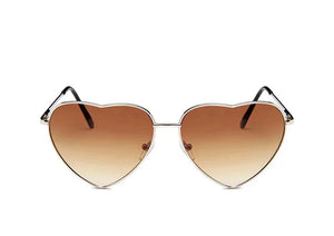 Retro Big Heart Sunglasses Women