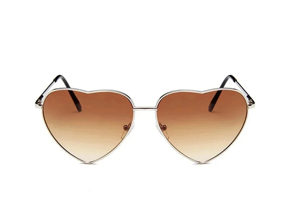 Retro Big Heart Sunglasses Women