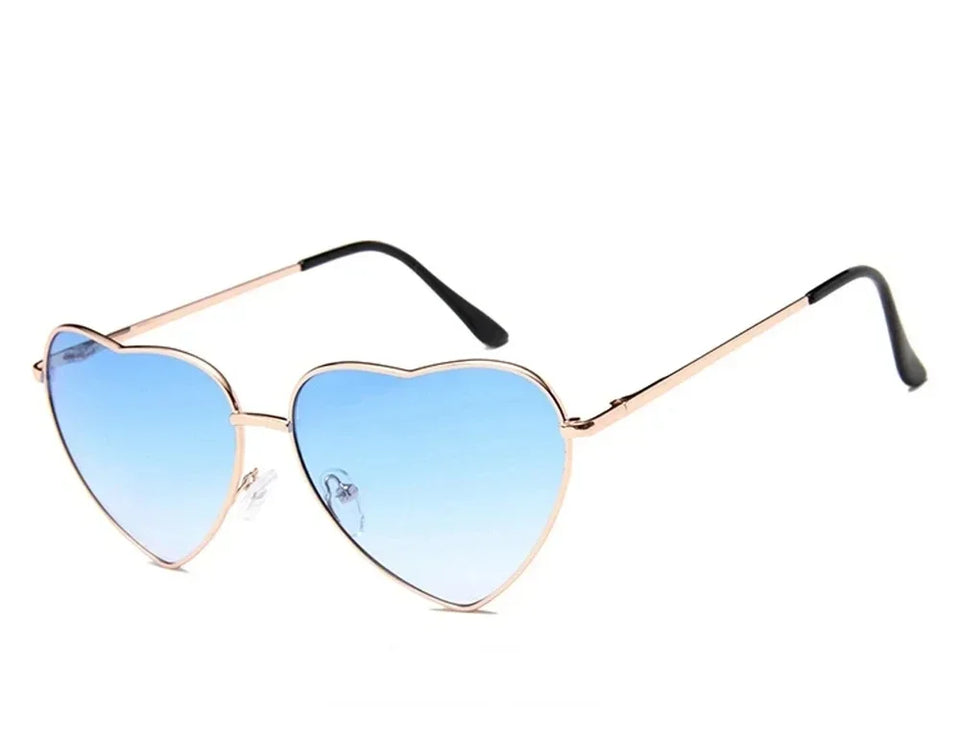 Retro Big Heart Sunglasses Women