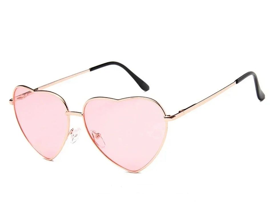 Retro Big Heart Sunglasses Women