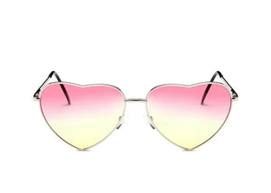 Retro Big Heart Sunglasses Women