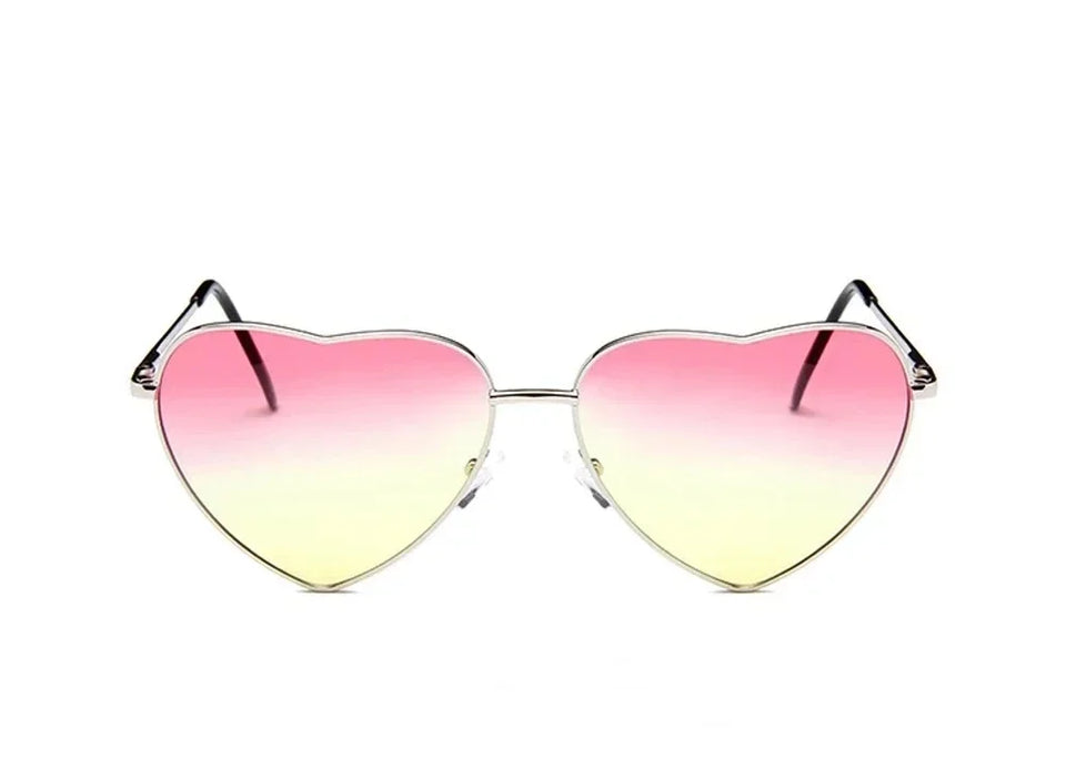 Retro Big Heart Sunglasses Women