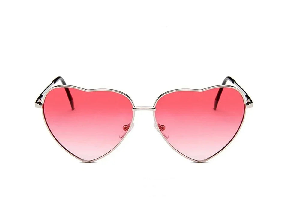 Retro Big Heart Sunglasses Women