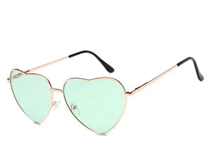 Retro Big Heart Sunglasses Women