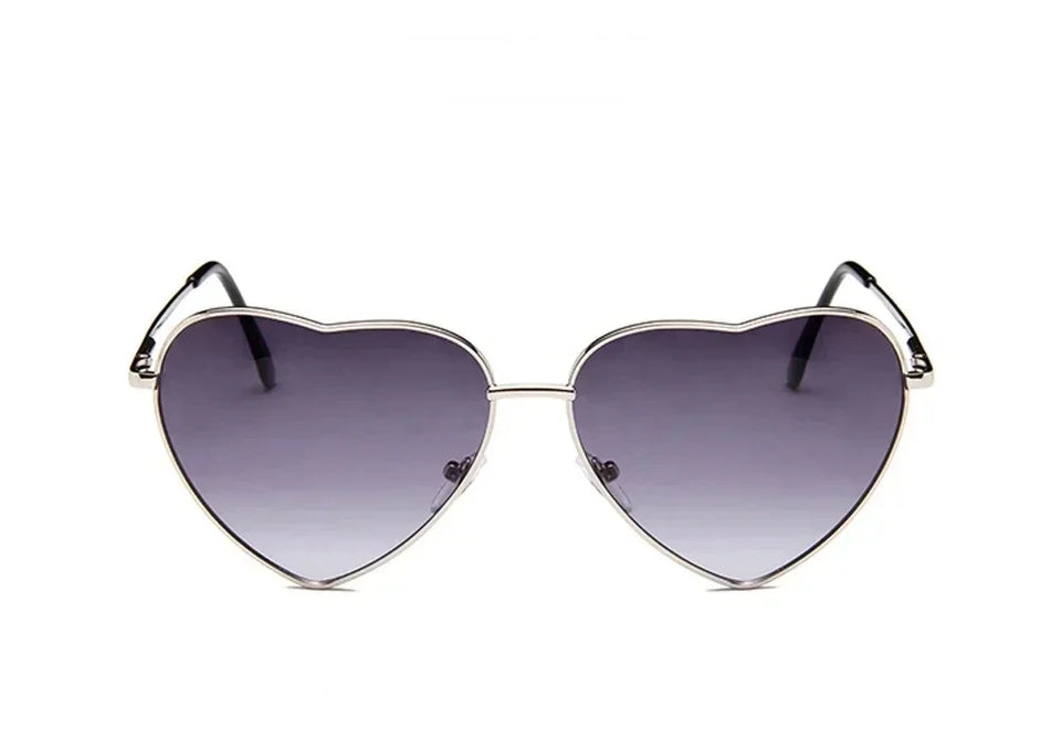 Retro Big Heart Sunglasses Women