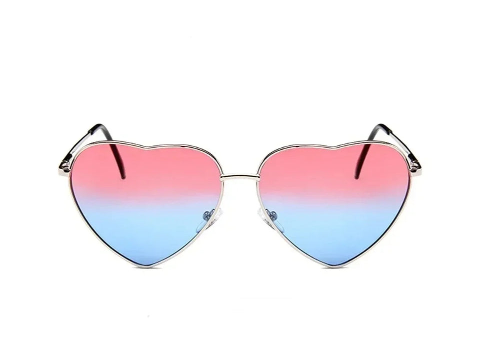 Retro Big Heart Sunglasses Women