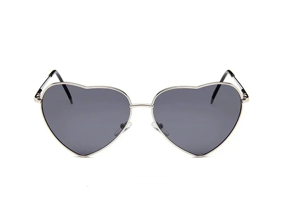 Retro Big Heart Sunglasses Women