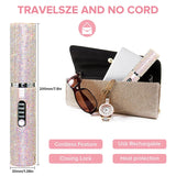 Portable Hair Straightener With Rhinestones