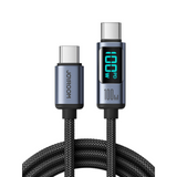 Braided USB Data Cable with Display